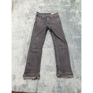 Rag Bone Jeans Women Size 27 Black Croydan Denim Frayed Hem Bootcut Pants
